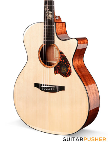 Tyma TG-5E PRO Solid Sitka Spruce Top Sapele Grand Auditorium Acoustic-Electric Guitar with T200 MAX preamp