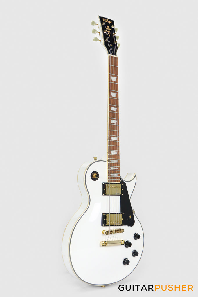 Vintage V100 Reissued Singlecut Electric Guitar w/ Gold Hardware