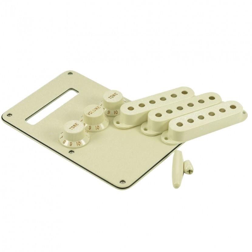 Fender Original Stratocaster Accessory Kit Knobs Pickup Cover Backplate Tremolo Tip