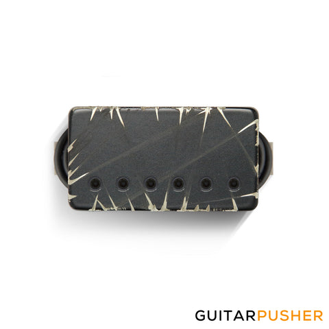 Bareknuckle Painkiller Bridge Humbucker Pickup - Black Battleworn, Black Bolts, 50mm Spacing