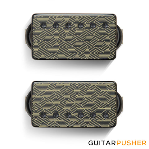 Bareknuckle Polymath Calibrated Humbucker Pickup Set, Polymath Covers, Black Screws