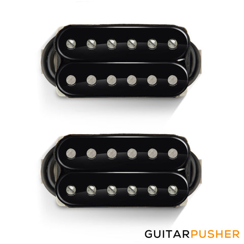 Bareknuckle Polypaf Calibrated Humbucker Pickup Set, Open Black Coils w/ Nickel Screw Pole Pieces