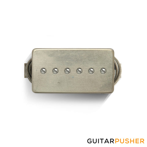 Bareknuckle Nantucket Humbuckerized P90 Neck, Raw Nickel Cover, Nickel Screws, 2 Conductor, Short 1/4" Leg, Std Polarity