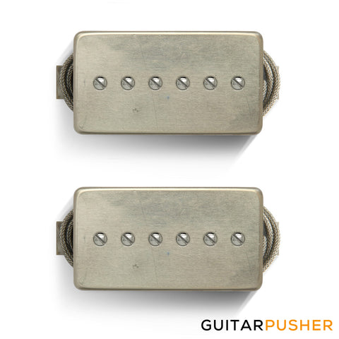 Bareknuckle Nantucket Humbuckerized P90 Set, Raw Nickel Cover, Nickel Screws, 2 Conductor, Short 1/4" Leg, Std Polarity