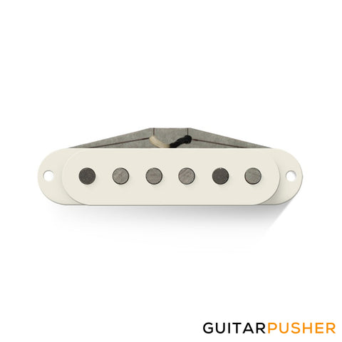 Bareknuckle Irish Tour Strat Bridge Pickup, Flat Profile, Zinc Base, Parchment White