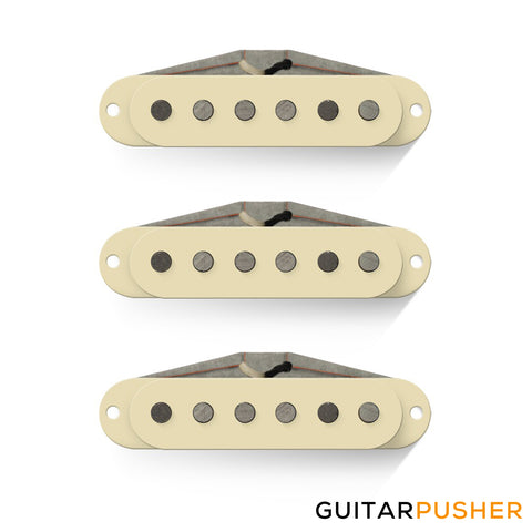 Bareknuckle Strat Slow Hand Calibrated Set, 6-string Vintage Staggered, RWRP, Cream