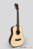 Phoebus Baby-30E v3 3/4 Dreadnought (3rd Gen.) Travel Acoustic-Electric Guitar (Spruce) w/ Gig Bag - GuitarPusher