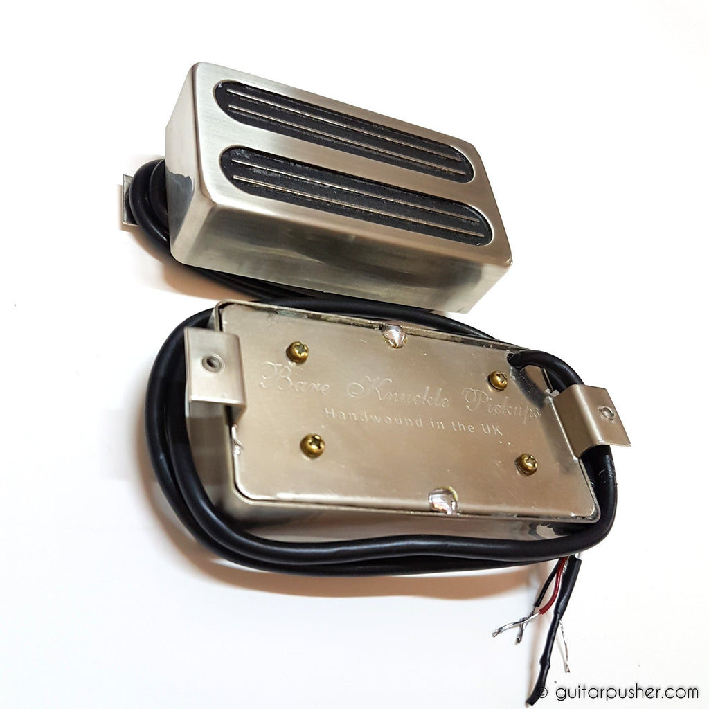 Bareknuckle Black Hawk Humbucker Pickup Set Radiator Brushed