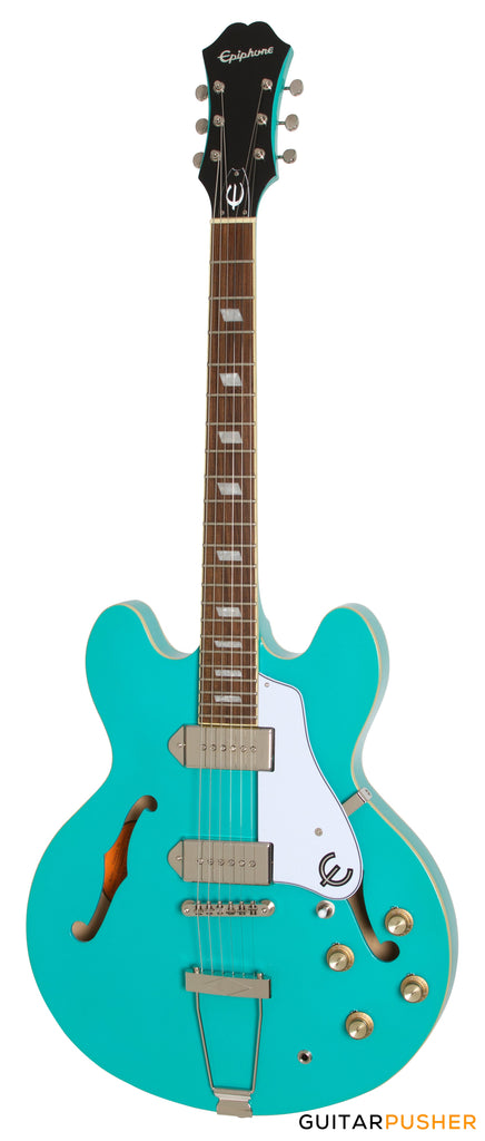 Epiphone Casino Full Hollow Electric Guitar - Turquoise – GuitarPusher