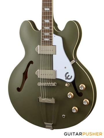 Epiphone Casino Worn Full Hollow Electric Guitar - Olive Drab