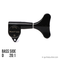 Graphtech Single Ratio Tuner for Bass Modern Style Machine Head - Black - GuitarPusher