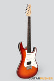 Leeky S Series S15 HSS S Style Electric Guitar (Flamed Maple Top/Rosewood Fingerboard) - Tobacco Sunburst