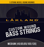 Lakland Custom Wound 5-String Nickel Light Bass Strings 40-128