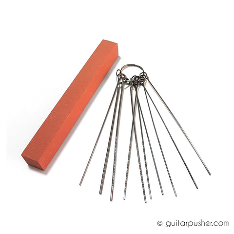 GP Nut Slot File and Sanding Block (to lower nut action)