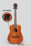 Phoebus Progeny Baby-10NE Mini Dreadnought 3/4 All-Mahogany Acoustic-Electric Guitar w/ Gig Bag