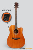 Phoebus Progeny PG-15Nce Dreadnought All-Mahogany Acoustic-Electric Guitar w/ Gig Bag