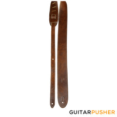 Perri's Leather Italian Leathers 2" Deluxe Soft Italian Garment Leather Guitar Strap w/ Super Soft Suede Backing & White Stitching