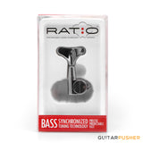 Graphtech Ratio 4-String 4-in-Line Y-Style Bass Machine Heads PRB-4400-B0 PRB-4400-C0