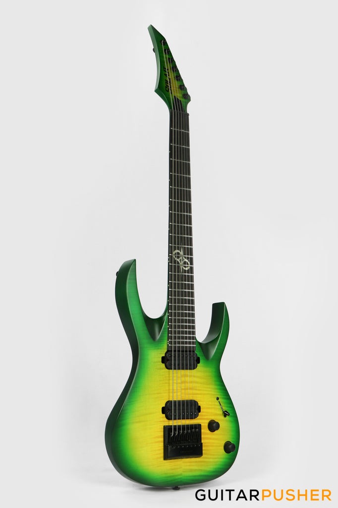 Solar Guitars A1.7LB Flame Lime Burst 7-String Electric Solar Guitars A1.7LB Flame Lime Burst 7-String Electric