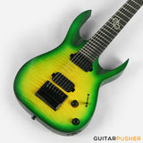 Solar Guitars A1.7LB Flame Lime Burst 7-String Electric Guitar w/ Evertune Bridge