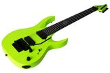 Solar Guitars A2.7FRLN Lemon Neon Matte 7-String Electric Guitar w/ Floyd Rose
