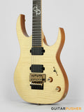 Solar Guitars SB1.6FRFM Flame Natural Matte Electric Guitar w/ Floyd Rose 1000