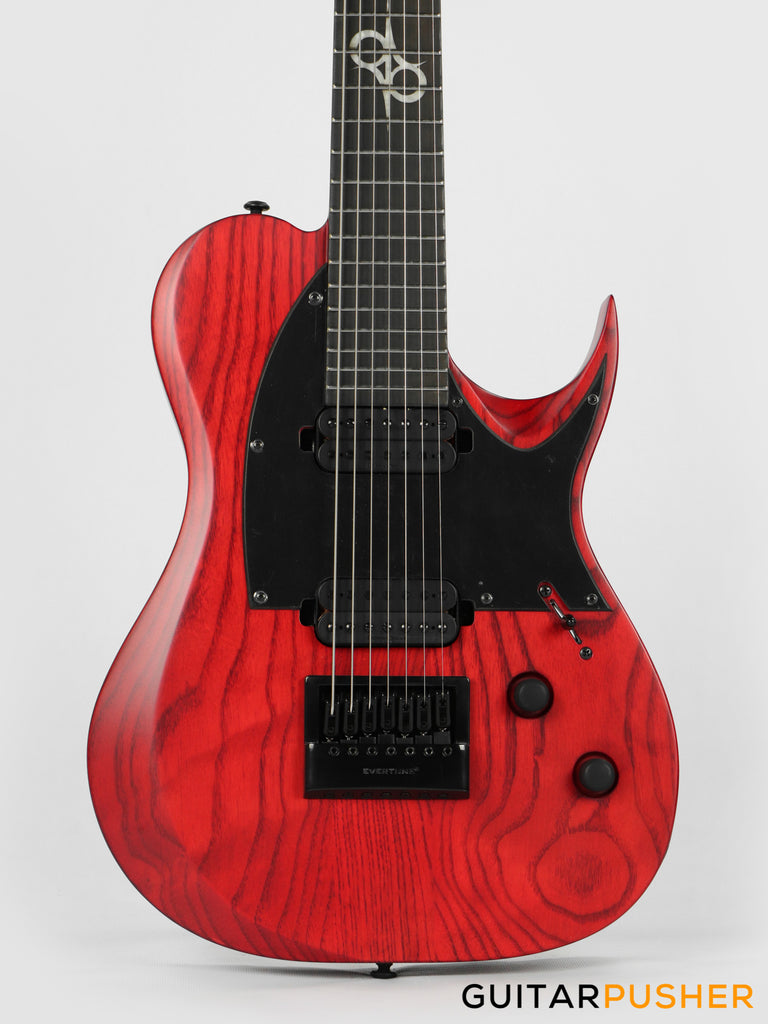Solar Guitars T1.7TBR Trans Blood Red Matte 7String Electric Guitar w