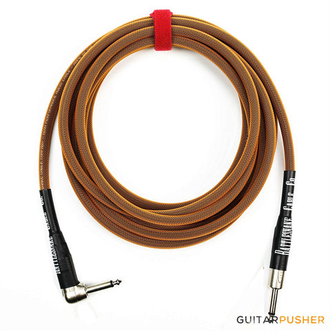 Rattlesnake Standard Instrument Cable - Straight to R/A Nickel Plugs - GuitarPusher