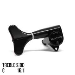 Graphtech Single Ratio Tuner for Bass Modern Style Machine Head - Black - GuitarPusher