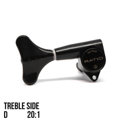 Graphtech Single Ratio Tuner for Bass Modern Style Machine Head - Black - GuitarPusher