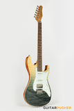 Tagima Stella DW HSS S Style Electric Guitar (Transparent Black Fade) Rosewood Fingerboard/White Pickguard