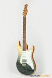 Tagima Stella DW HSS S Style Electric Guitar (Transparent Black Fade) Rosewood Fingerboard/White Pickguard