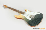 Tagima Stella DW HSS S Style Electric Guitar (Transparent Black Fade) Rosewood Fingerboard/White Pickguard