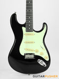 Tagima New T-635 Classic Series S Style Electric Guitar - Black (Rosewood Fingerboard/Mint Green Pickguard)