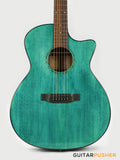 Tyma G-3 CBE Solid Sitka Spruce Top Mahogany Auditorium Acoustic-Electric Guitar with T-200 preamp (Ice Blue)