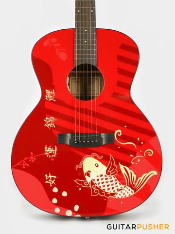 Tyma V-3 Koi Solid Top Auditorium Acoustic Guitar