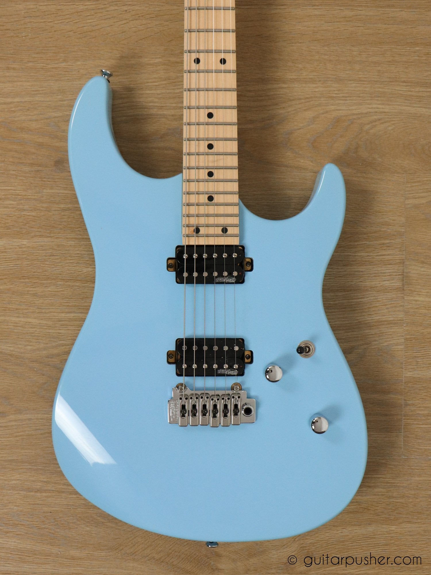 Vintage V6M24 Super S Style Electric Guitar Laguna Blue