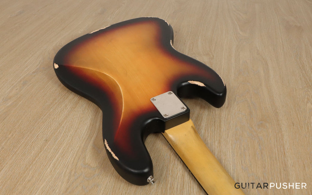 Vintage V74 Icon Fretless 4-String JB Bass - Sunset Sunburst