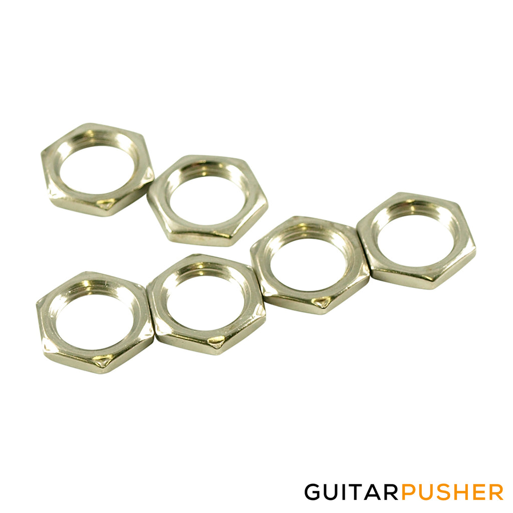 WD Potentiometer Nut Nickel (6 pcs) GuitarPusher