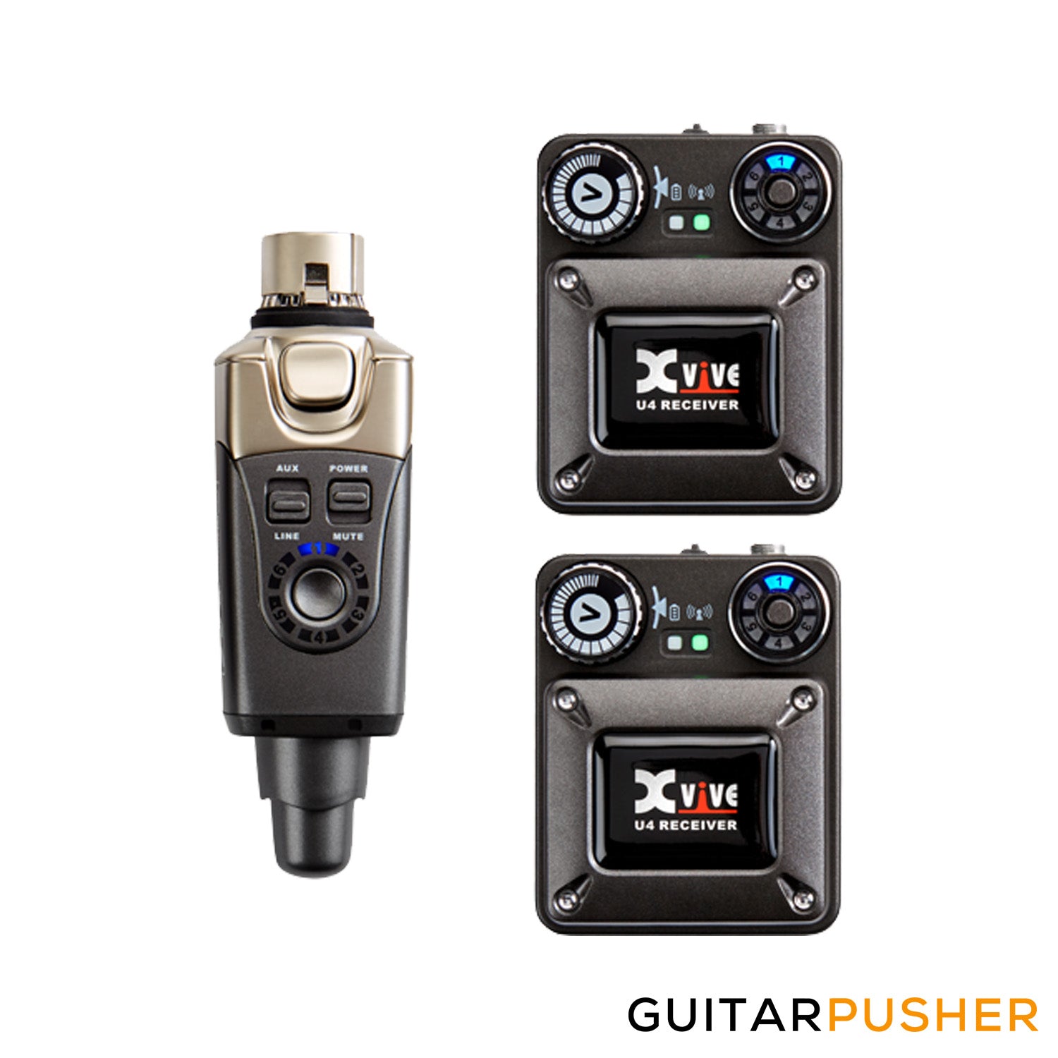 Xvive Audio U4R2 In-Ear Monitor Wireless System w/ 2 Receivers