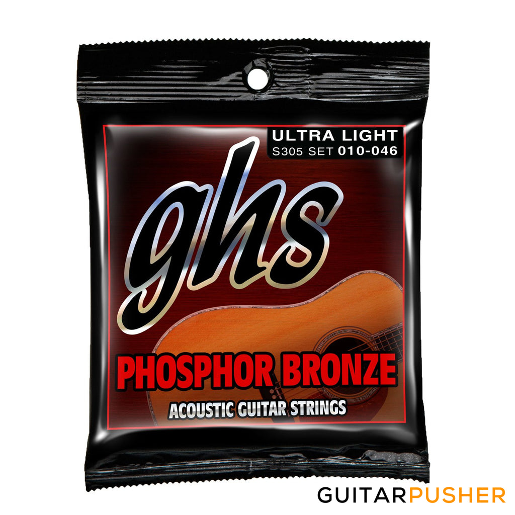 GHS Phosphor Bronze Acoustic Guitar Strings S305 Ultra Light 10