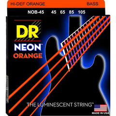 DR Neon Orange 4-String Bass Guitar Strings with K3 - GuitarPusher