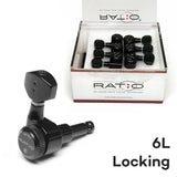 Graphtech RATIO Electric Locking 6 In-line Contemporary Mini Black 2 Pin PRL-8721-B0