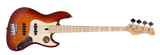 Sire V7 Swamp Ash 4-String (2nd Gen) JB Bass with Premium Gig Bag - Tobacco Sunburst