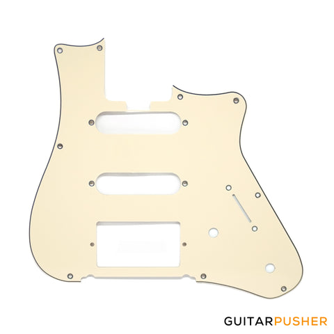 Aguda HSS Pickguard for Musicboy Pro - 9-Hole - Ivory