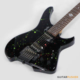 Aguda Black Hole Headless Electric Guitar Mahogany Body Ebony Fretboard - Art Attack