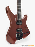 Aguda Black Hole Headless Electric Guitar Mahogany Body Ebony Fretboard - Copper Sparkle