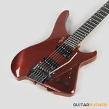 Aguda Black Hole Headless Electric Guitar Mahogany Body Ebony Fretboard - Copper Sparkle