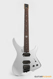 Aguda Black Hole Headless Electric Guitar Mahogany Body Ebony Fretboard, Fixed Bridge - Silver Sparkle