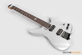 Aguda Black Hole Headless Electric Guitar Mahogany Body Ebony Fretboard, Fixed Bridge - Silver Sparkle
